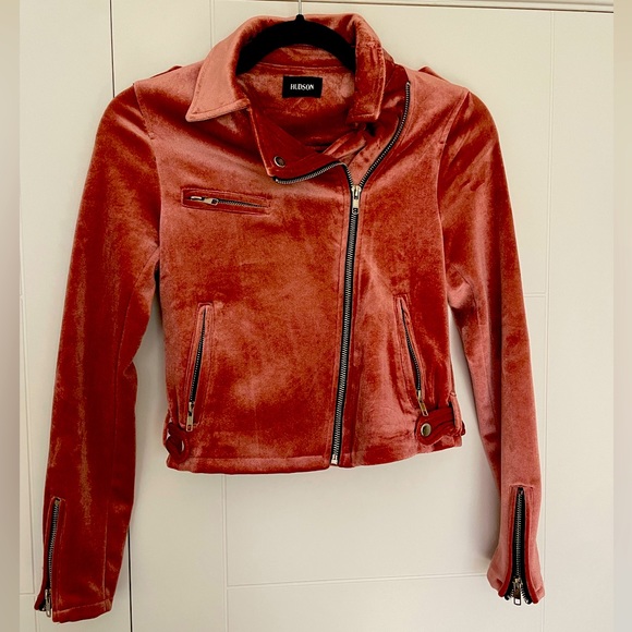 Super stylish Velvet-like HUDSON Moto jacket GIRLS (L) - Picture 3 of 7